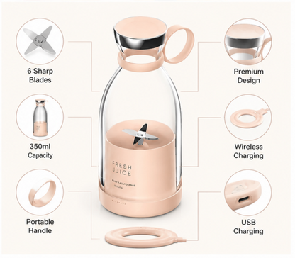 Factory 350ml 420ml Portable Fresh Juicer Blender Orange Household Electric Fruit & Vegetable Juicer Extractor Machine.